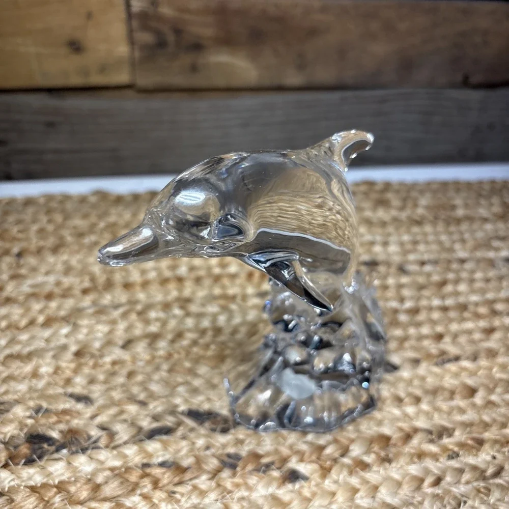 Princess House Wonders of the Wild Dolphin 24% Lead Crystal Figurine 5 1/2